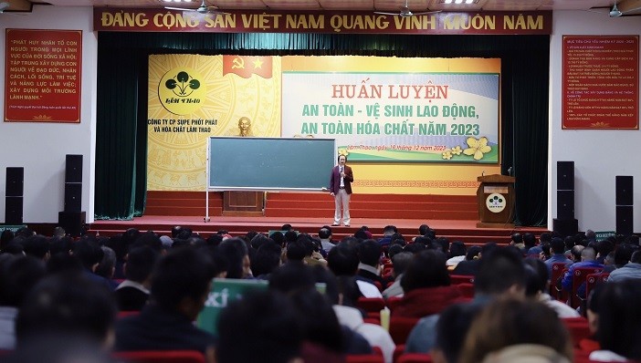 Supe Lâm Thao tổ chức lớp "Huấn luyện An toàn - Vệ sinh lao động, An toàn Hóa chất năm 2023"