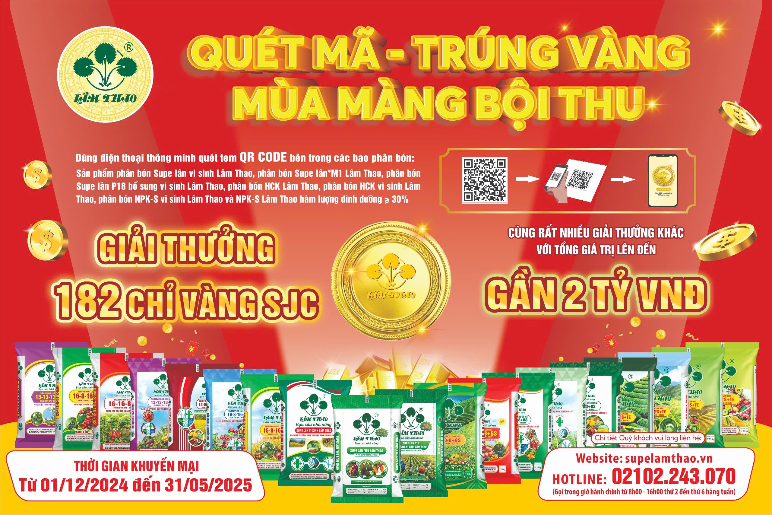 HOT Thể lệ chương trình khuyến mại QUÉT MÃ - TRÚNG VÀNG - MÙA MÀNG BỘI THU