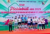 Supe Lâm Thao sôi nổi tham gia Giải Pickleball Tập đoàn Hóa chất Việt Nam