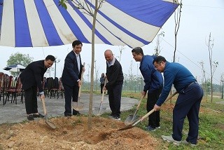 300 cây xanh được Tập đoàn Hóa chất Việt Nam, Công ty cổ phần Supe  Phốt phát và Hóa chất Lâm Thao trồng tại khu Di tích Lịch sử Đền Hùng.
