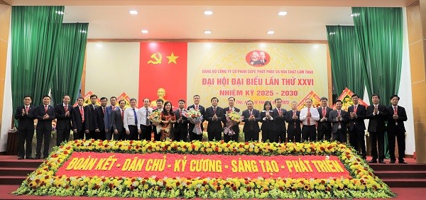 ĐẠI HỘI ĐẢNG BỘ CÔNG TY CP SUPE PHỐT PHÁT VÀ HOÁ CHẤT LÂM THAO LẦN THỨ XXVI, NHIỆM KỲ 2025-2030.