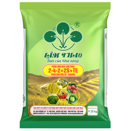 Phân bón HCK Lâm Thao 2-4-2+2S+TE