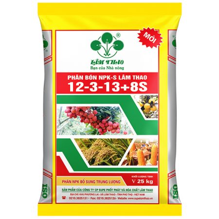 Phân bón NPK-S Lâm Thao 12-3-13+8S