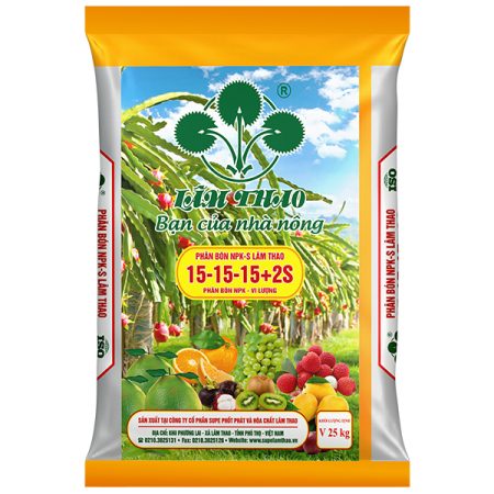 Phân bón NPK-S Lâm Thao 15-15-15+2S