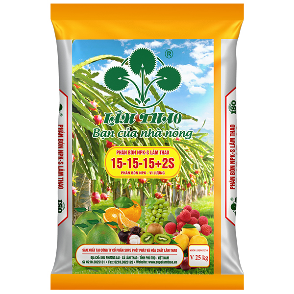 Phân bón NPK-S Lâm Thao 15-15-15+2S
