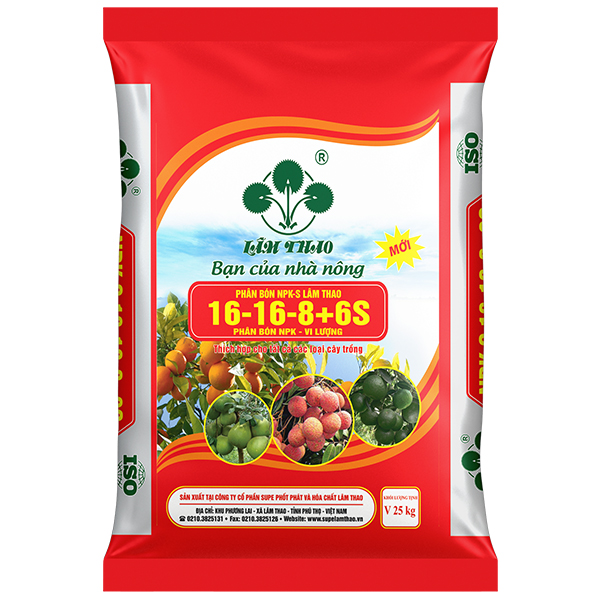 Phân bón NPK-S Lâm Thao 16-16-8+6S