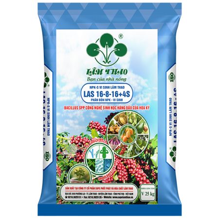 Phân bón NPK-S vi sinh Lâm Thao-LAS 16-8-16+4S