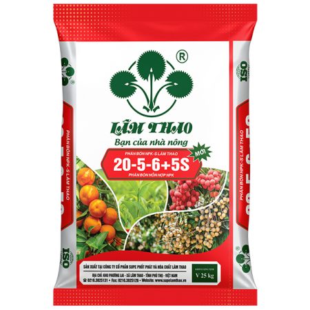 Phân bón NPK-S Lâm Thao 20-5-6+5S