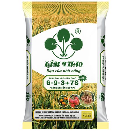 Phân bón NPK-S Lâm Thao 6-9-3+7S